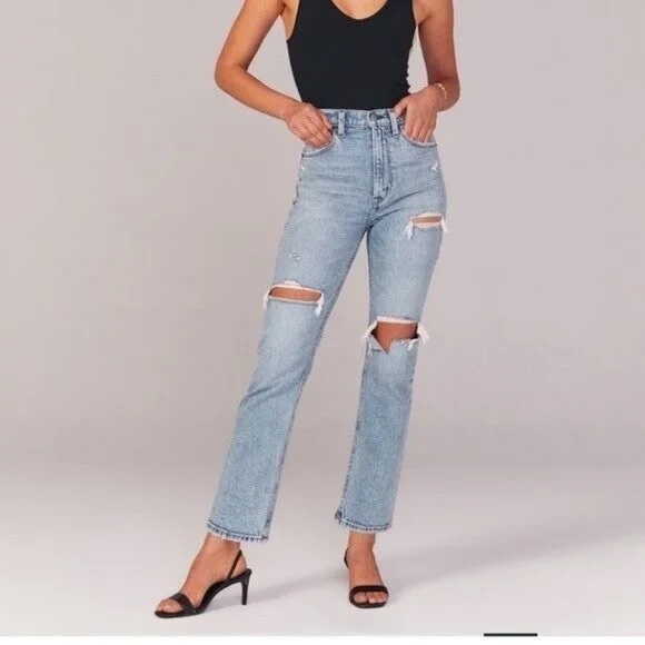 Abercrombie & Fitch Denim - Abercrombie & Fitch Ankle Straight Ultra High Rise Jeans‎